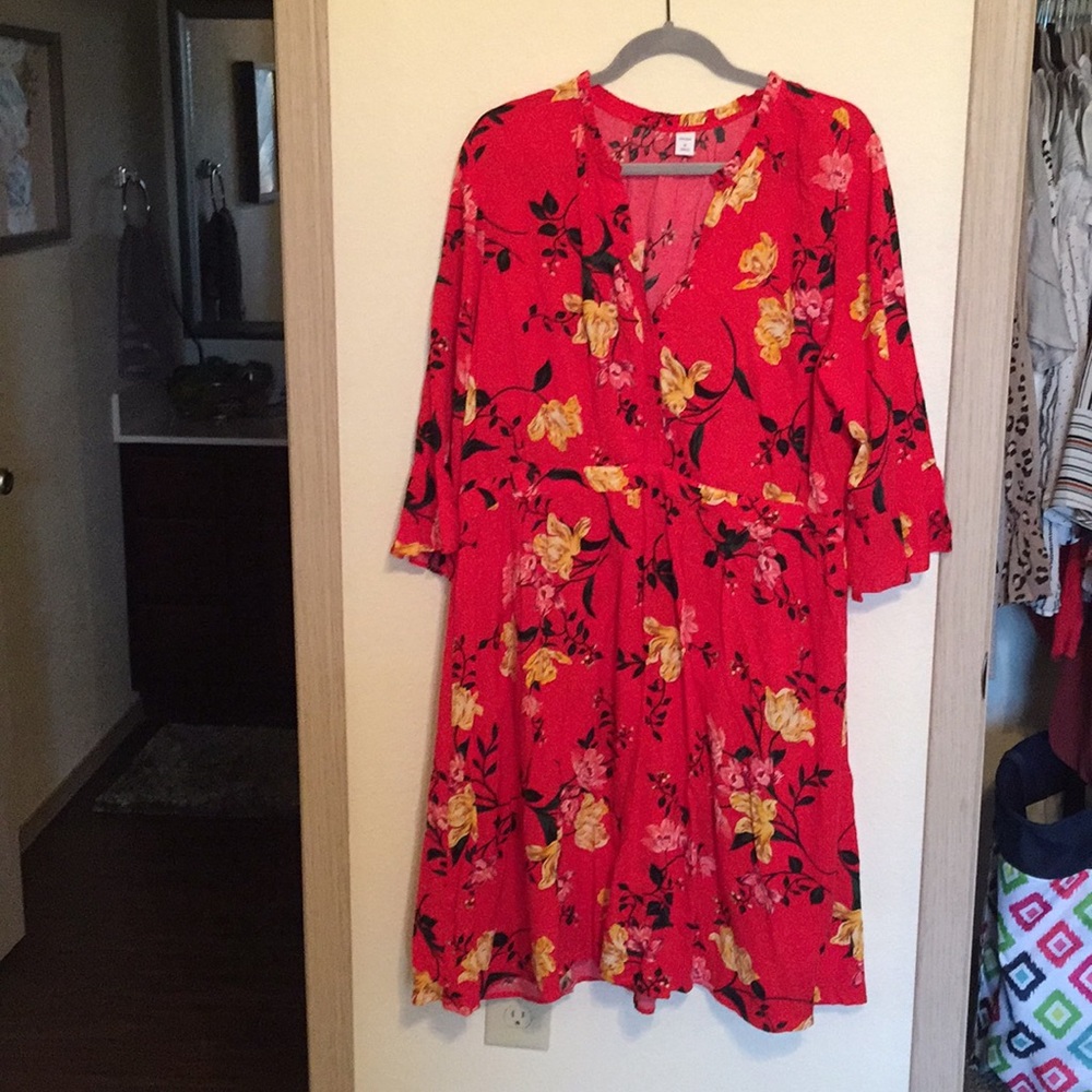 Red Floral Dress